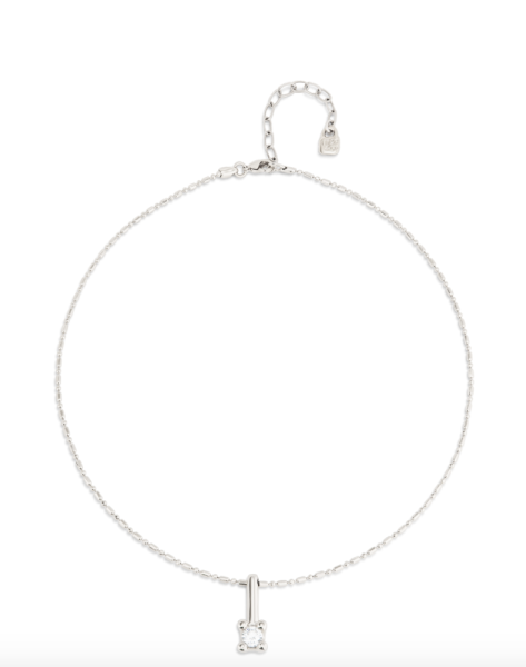 UNOde50 Silver Necklace with Clear Zirconia